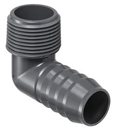 1413-010 - 1" POLY INSERT X MIP 90 DEGREE ELBOW