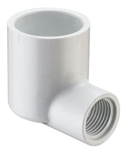 1X34PVCL90 SXF - 1" X 3/4" PVC SCH40 90 DEGREE REDUCING ELBOW SLIPXFIP