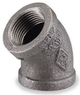 114L45 - 1-1/4" BLACK PIPE 45 DEGREE ELBOW
