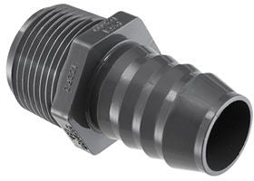 1436-005 - 1/2" POLY MIP X 1/2" BARB GREY