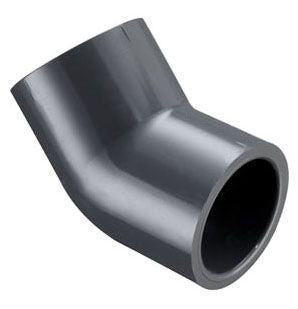 1PVCL45 SCH80 - 1" PVC SCH80 45 DEGREE ELBOW SLIPXSLIP