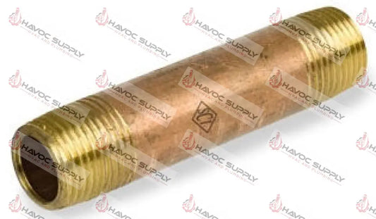 B112N4 - 1-1/2" X 4" BRASS PIPE NIPPLE - SO - HAVOC SUPPLY, LLC