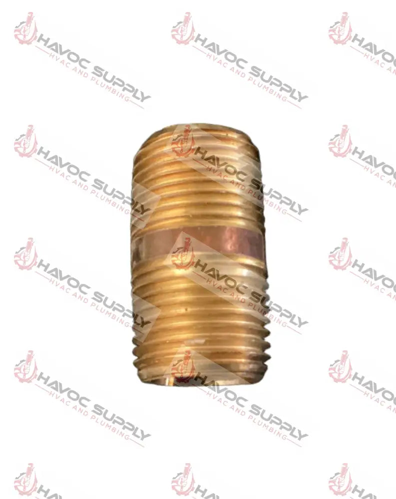 B12N112 - 1/2" X 1-1/2" BRASS PIPE NIPPLE - HAVOC SUPPLY, LLC