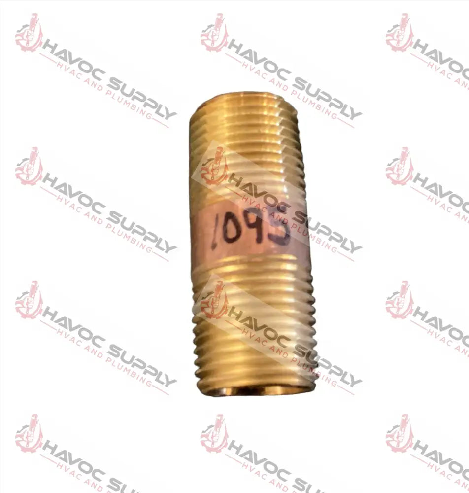 B12N2 - 1/2" X 2" BRASS PIPE NIPPLE - HAVOC SUPPLY, LLC