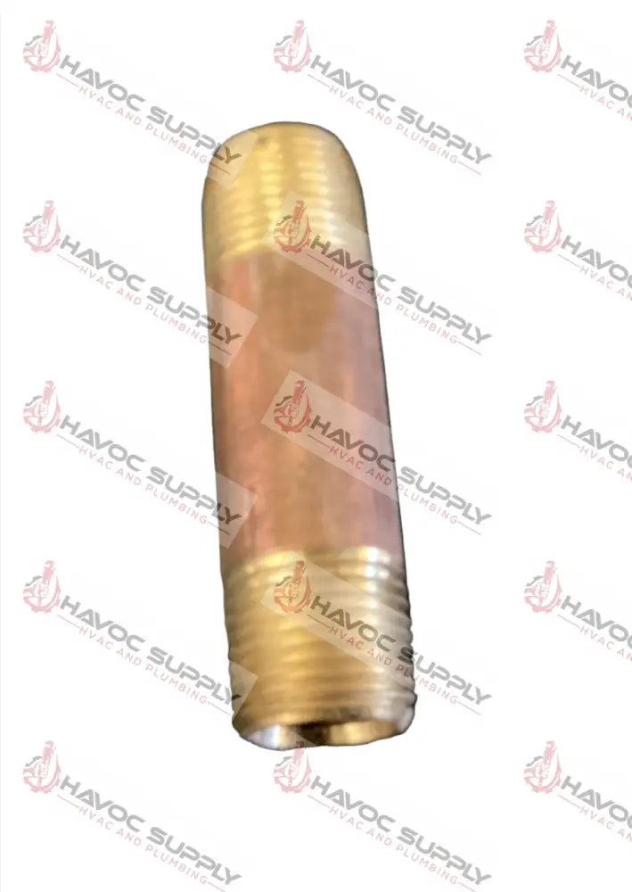 B12N3 - 1/2" X 3" BRASS PIPE NIPPLE - HAVOC SUPPLY, LLC