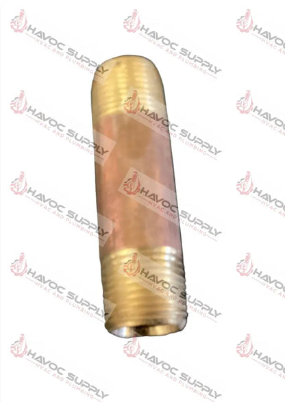 B12N3 - 1/2" X 3" BRASS PIPE NIPPLE - HAVOC SUPPLY, LLC