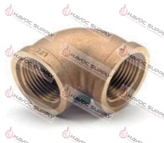 B34L90 - 3/4" BRASS 90 DEGREE PIPE ELBOW - HAVOC SUPPLY, LLC