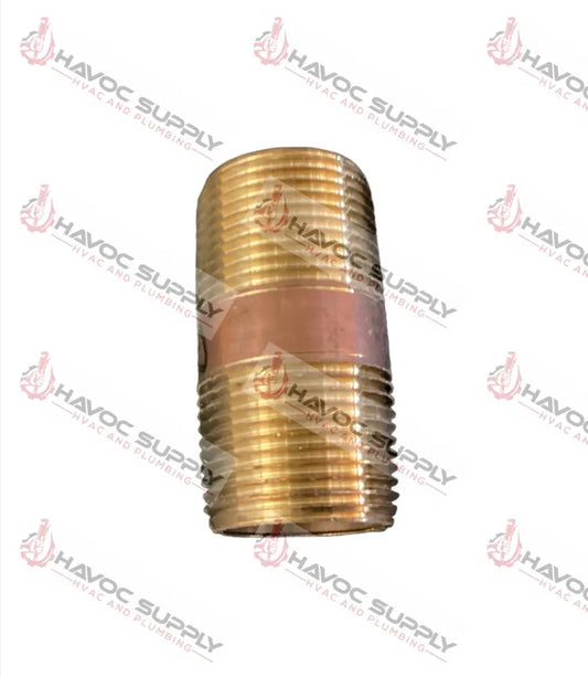 B34N2 - 3/4" X 2" BRASS PIPE NIPPLE - HAVOC SUPPLY, LLC