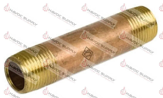 B34N6 - 3/4" X 6" BRASS PIPE NIPPLE - HAVOC SUPPLY, LLC