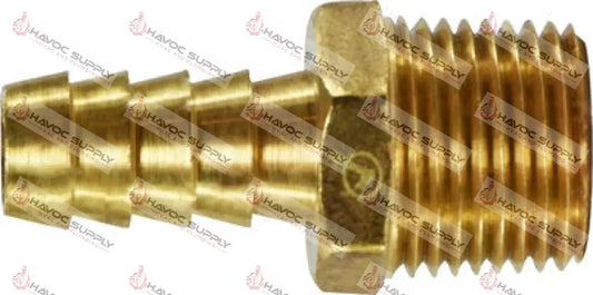 B38BARBX14MIP - 3/8" BARB X 1/4" MIP STRAIGHT MALE ADAPTER - HAVOC SUPPLY, LLC