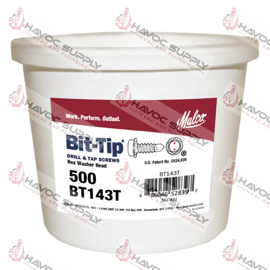 BT143T - BIT TIP SCREWS #10 X 3/4" 500CT - HAVOC SUPPLY, LLC