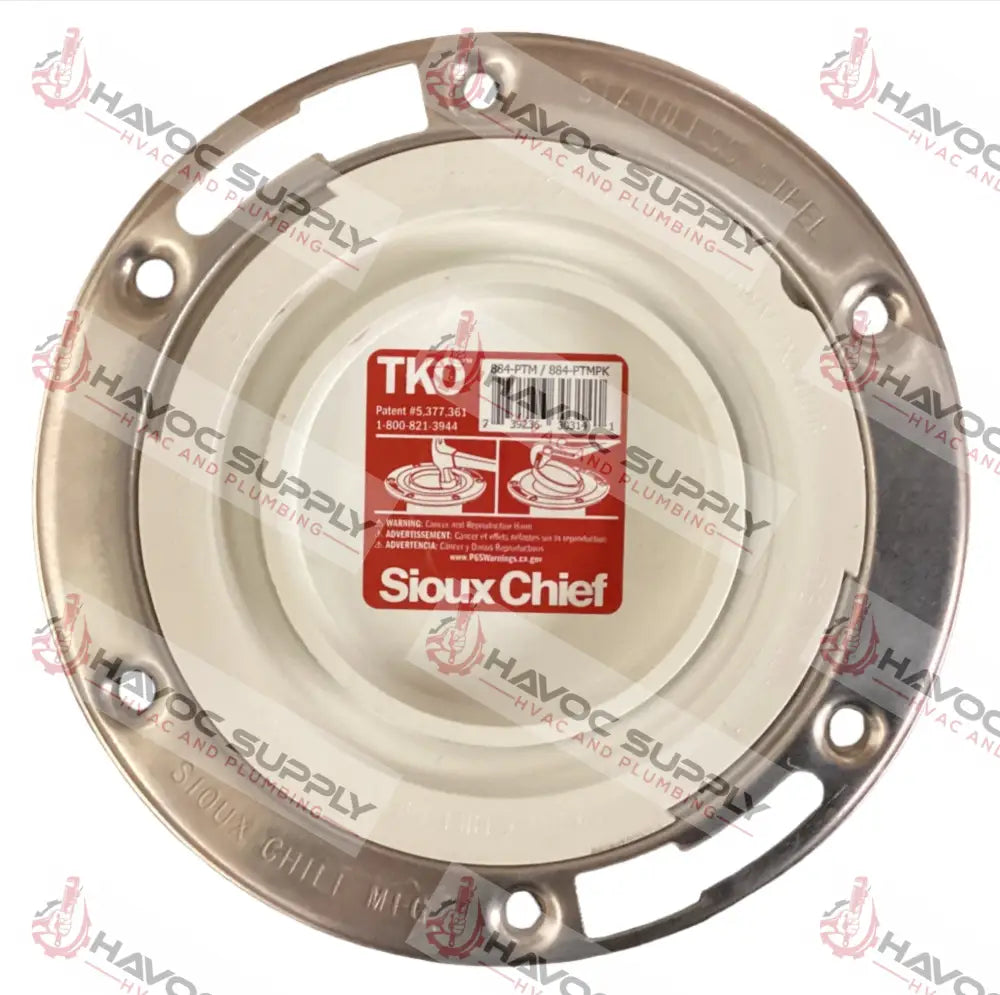 CLOSET FLANGE 4X3 W/KO SS RING - HAVOC SUPPLY, LLC