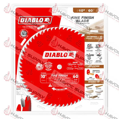 D1060X - DIABLO 10" X 60 TOOTH COMBO SAW BLADE CIRCULAR SAW - SO - HAVOC SUPPLY, LLC
