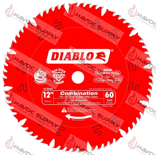 D1260X - DIABLO D1260X 12" MITER SAW BLADE - SO - HAVOC SUPPLY, LLC