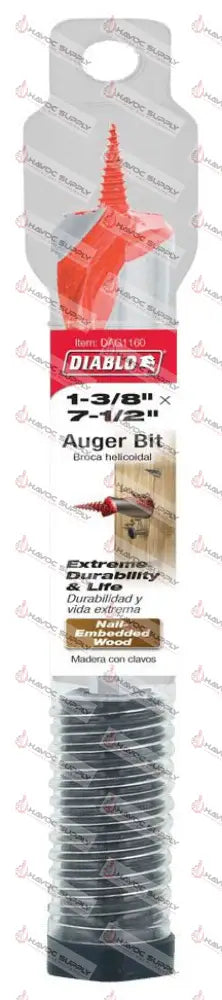 DAG1160 - DIABLO AUGER BIT 1-3/8 X 7-1/2 - SO - HAVOC SUPPLY, LLC
