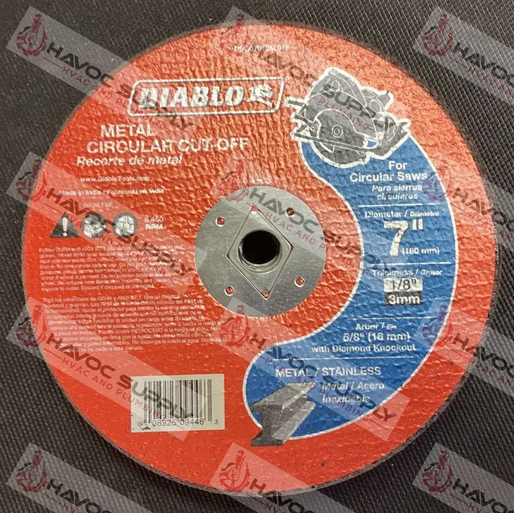 DBD070125L01F - 7 X 1-8 X 5-8 METAL CUT OFF BLADE - SO - HAVOC SUPPLY, LLC