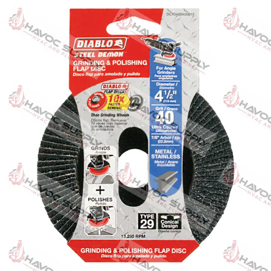 DCX045040N01F - DIABLO 4-1/2 STEEL DEMON FLAP DISC - HAVOC SUPPLY, LLC