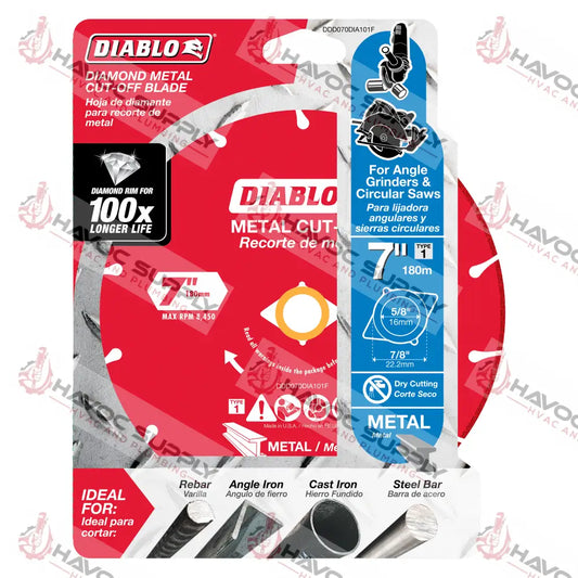 DDD070DIA101F - DIABLO 7" DIAMOND CUT OFF DISC - HAVOC SUPPLY, LLC