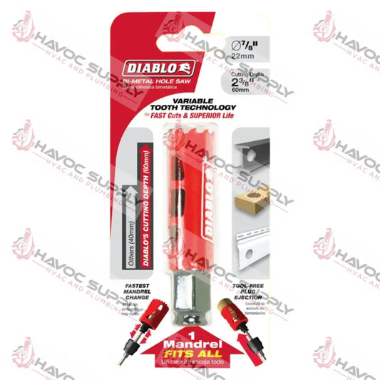 DHS0875 - DIABLO 7/8 X 60MM HOLE SAW - HAVOC SUPPLY, LLC
