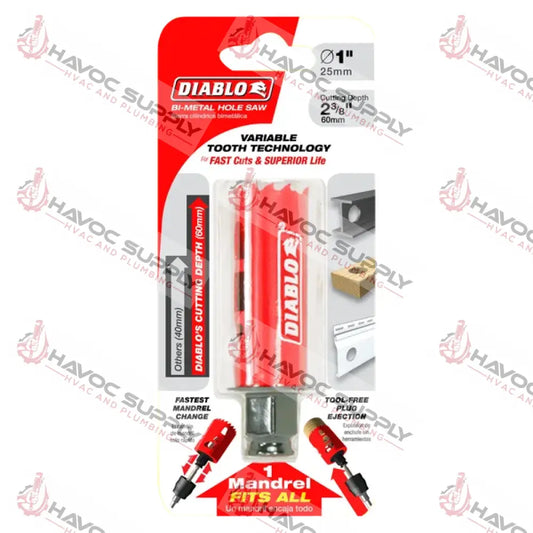 DHS1000 - DIABLO 1" X 60MM HOLE SAW - HAVOC SUPPLY, LLC