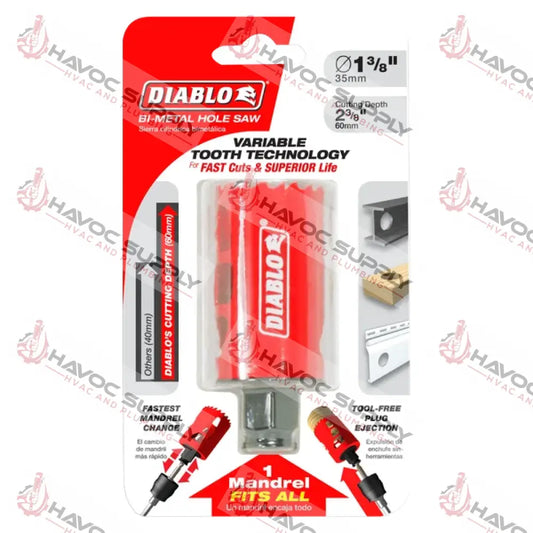 DHS1375 - DIABLO 1-3/8 X 60MM HOLE SAW - HAVOC SUPPLY, LLC