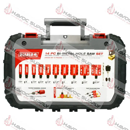 DHS14SGP - DIABLO 14PC BI-METAL GENERAL PURPOSE HOLE SAW KIT - HAVOC SUPPLY, LLC