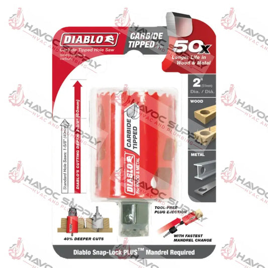 DHS2000CT - DIABLO 2" CARBIDE HOLE SAW - HAVOC SUPPLY, LLC