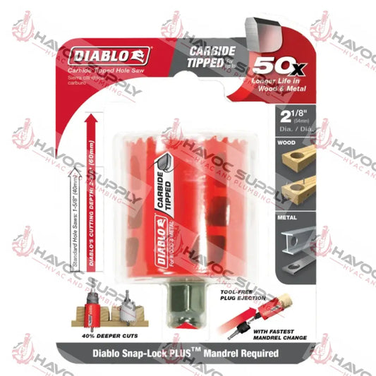 DHS2125CT - DIABLO 2-1/8 CARBIDE HOLE SAW - HAVOC SUPPLY, LLC