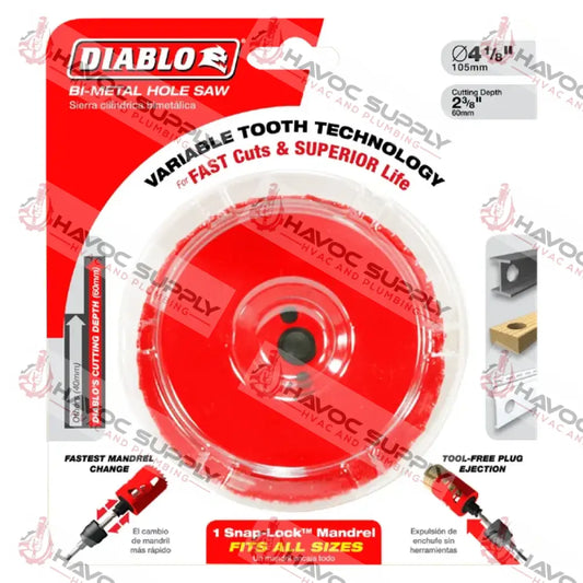 DHS4000 - DIABLO 4X60MM HOLE SAW - HAVOC SUPPLY, LLC
