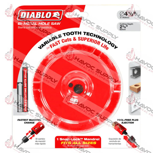 DHS4250 - DIABLO 425X60MM HOLE SAW - HAVOC SUPPLY, LLC