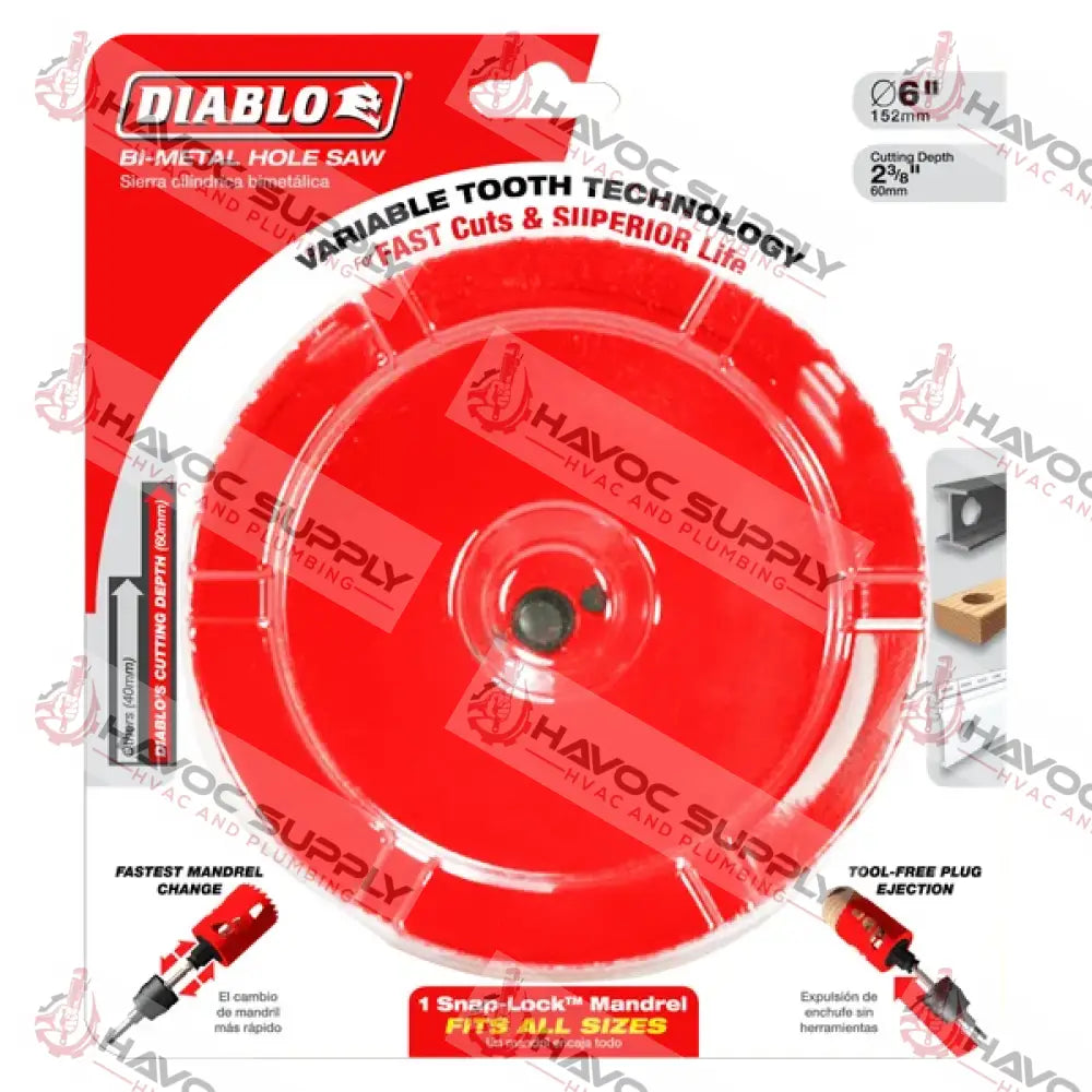 DHS5000 - DIABLO 5" BIMETAL HOLE SAW - HAVOC SUPPLY, LLC