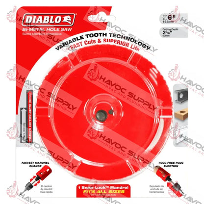 DHS5000 - DIABLO 5" BIMETAL HOLE SAW - HAVOC SUPPLY, LLC