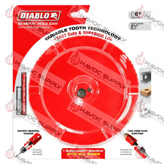 DHS5000 - DIABLO 5" BIMETAL HOLE SAW - HAVOC SUPPLY, LLC