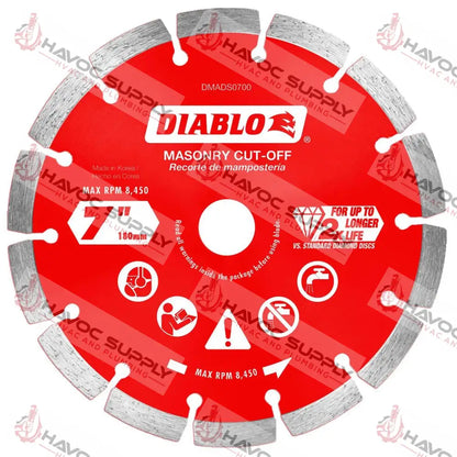 DMADS0700 - DIABLO 7" DIAMOND SEGMENTED RIM BLADE - SO - HAVOC SUPPLY, LLC