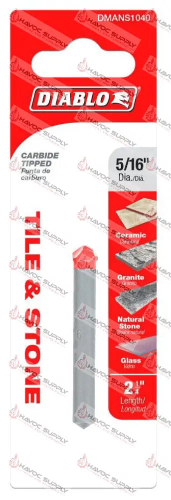 DMANS1040 - DIABLO CARBIDE TIPPED 5/16 DRILL BIT FOR TILE AND STONE - HAVOC SUPPLY, LLC
