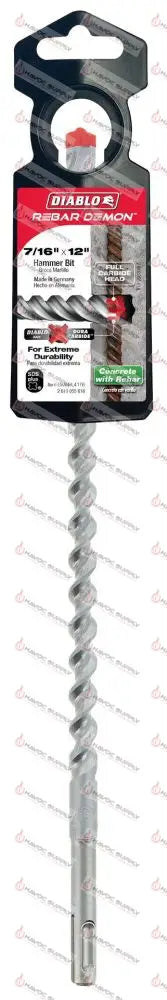 DMAPL4176 - DIABLO SDS PLUS 7/16 X 10 X 12 HAMMER DRILL BIT - HAVOC SUPPLY, LLC
