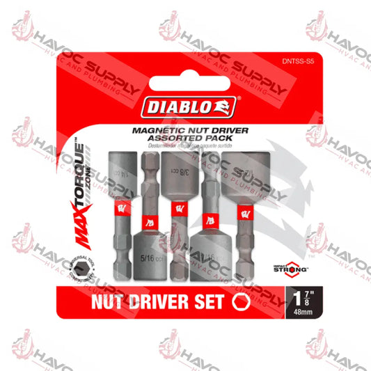 DNTSSS5 - DIABLO 5PC MAGNETIC NUT SETTER SET - HAVOC SUPPLY, LLC