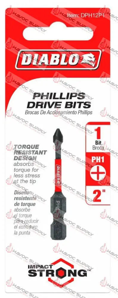 DPH12P1 - DIABLO #1 PHILLIPS BIT - HAVOC SUPPLY, LLC