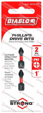 DPH21P2 - DIABLO #2 PHILLIPS BIT 2PK - HAVOC SUPPLY, LLC