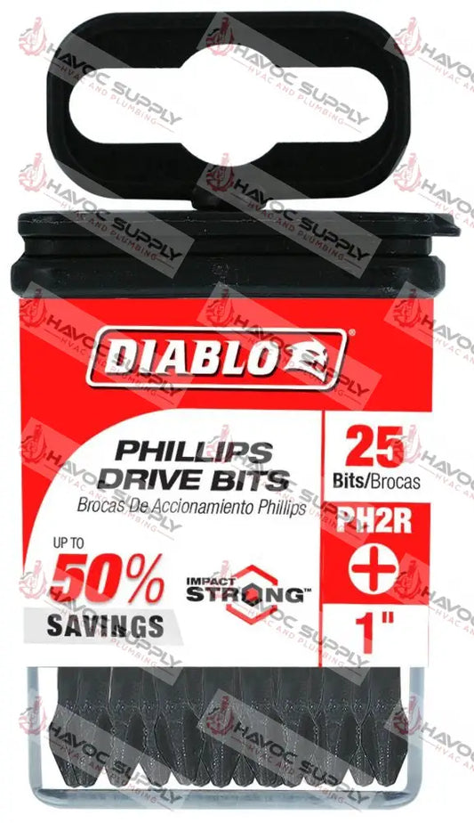 DPH2R1P25 - DIABLO #2R PHILLIPS BIT 25PK - HAVOC SUPPLY, LLC