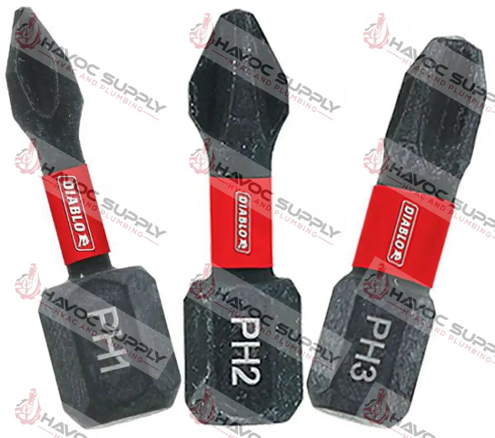 DPHV1S3 - DIABLO #1 #2 #3 PHILLIPS BIT SET 3PC - HAVOC SUPPLY, LLC