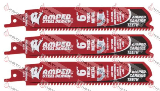 DS0608CFA3 - DIABLO 6" AMPED ICE CARBIDE SAWZALL BLADE 3PK - HAVOC SUPPLY, LLC