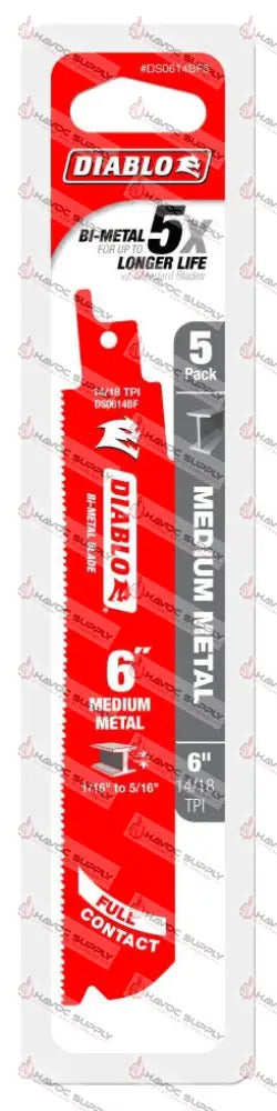 DS0614BF5 - STEEL DEMON 6" 14-18TPI 5PK - HAVOC SUPPLY, LLC