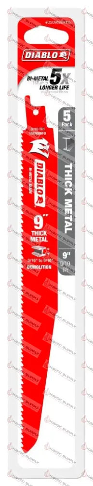 DS0908BFD5 - STEEL DEMON 9" 8-10TPI 5PK - HAVOC SUPPLY, LLC