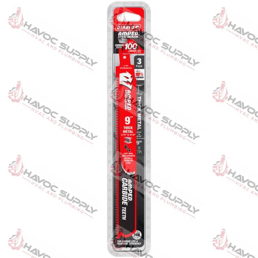 DS0908CFA3 - DIABLO 9" AMPED ICE CARBIDE SAWZALL BLADE 3PK - HAVOC SUPPLY, LLC