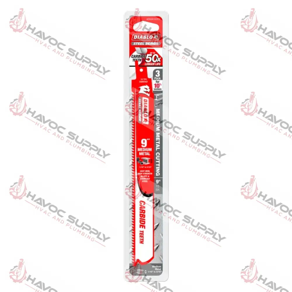 DS0910CF3 - 9" CARBIDE MEDIUM METAL 3 PACK - HAVOC SUPPLY, LLC