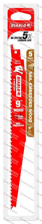 DS0912BW5 - DIABLO DEMO DEMON 9" 6-12TPI 5PK - HAVOC SUPPLY, LLC
