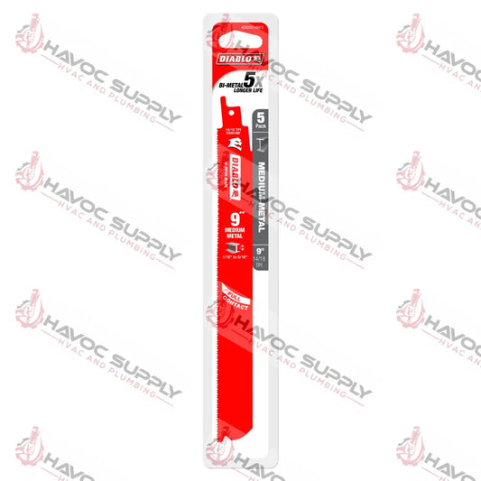 DS0914BF5 - DIABLO STEEL DEMON 9" 14-18TPI 5PK - HAVOC SUPPLY, LLC