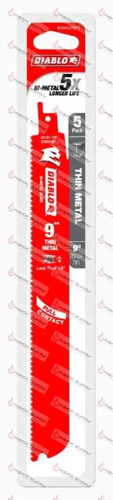 DS0920BF5 - DIABLO 9" THIN STEEL 20/24 TPI 5PK - HAVOC SUPPLY, LLC