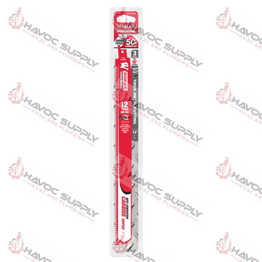DS1208CF3 - DIABLO CARBIDE TIP 12" 8TPI 3PK - HAVOC SUPPLY, LLC